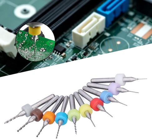 PCB Drill Bit Set, Incisive Cutting Edges Drill Bits 0.3-1.2mm with Tungsten Steel Material for Printer Nozzle Cleaning, Circuit Boards, CNC Engraving, Jewelry, Metal Plastics in Saudi Arabia