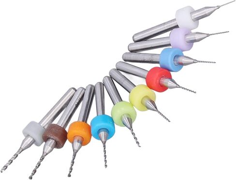 PCB Drill Bit Set, Incisive Cutting Edges Drill Bits 0.3-1.2mm with Tungsten Steel Material for Printer Nozzle Cleaning, Circuit Boards, CNC Engraving, Jewelry, Metal Plastics in Saudi Arabia