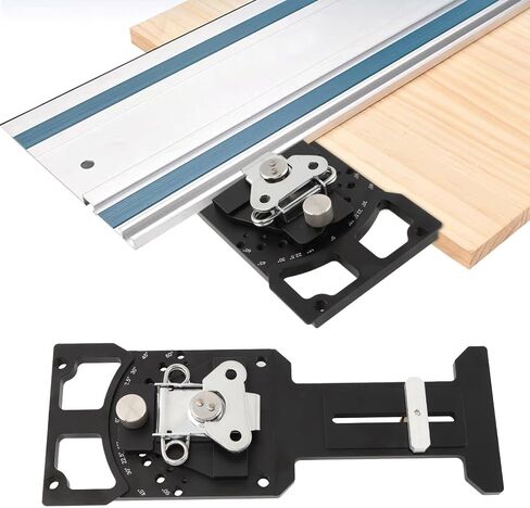 Adjustable Angle Track Saw Square, 11-Position Adjustable (-60° to 60°), for Festool/for Makita/for Milwaukee, CNC-Machined for Precision Cutting in Kuwait