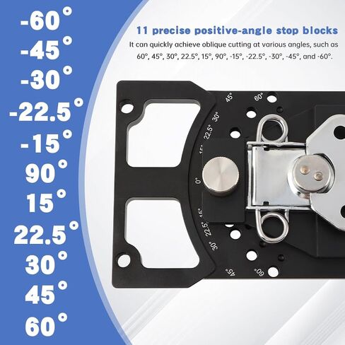 Adjustable Angle Track Saw Square, 11-Position Adjustable (-60° to 60°), for Festool/for Makita/for Milwaukee, CNC-Machined for Precision Cutting in Kuwait