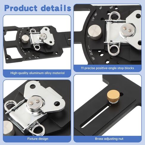 Adjustable Angle Track Saw Square, 11-Position Adjustable (-60° to 60°), for Festool/for Makita/for Milwaukee, CNC-Machined for Precision Cutting in Kuwait