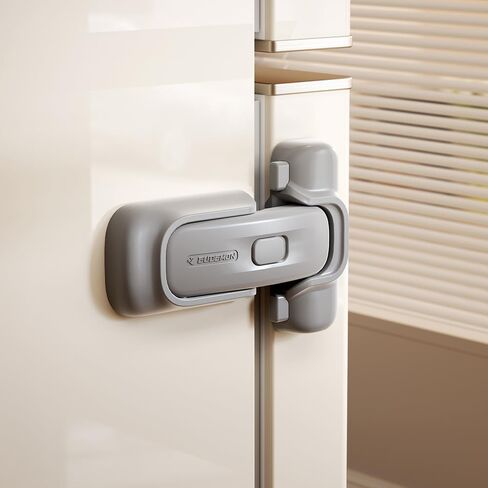 EUDEMON 1 Pack Refrigerator Lock, Child Proof Fridge & Freezer Lock for Kids & Toddlers, Easy to Install,no Tool Need or Drill (Grey) in Saudi Arabia