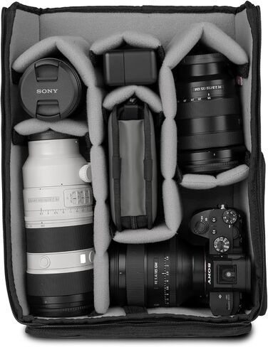 WANDRD All New Essential Camera Cube V2: منظم كاميرا مقاوم للطقس مع تصميم داخلي رمادي ناعم وفواصل معيارية ووصول جانبي سريع - يناسب حقيبة السفر PRVKE 21L وإعداد بدون مرآة وملحقات in Kuwait