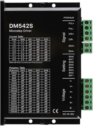 1pcs 2-Phase Stepper Motor Driver DM542S Supply Voltage 18-50VDC Output 1.0-5.0A Current in Saudi Arabia