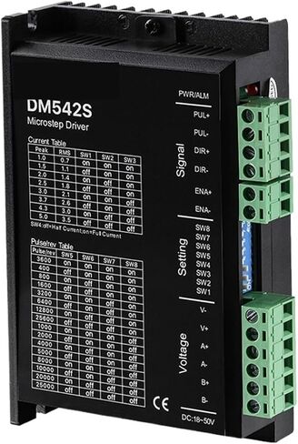 1pcs 2-Phase Stepper Motor Driver DM542S Supply Voltage 18-50VDC Output 1.0-5.0A Current in Saudi Arabia