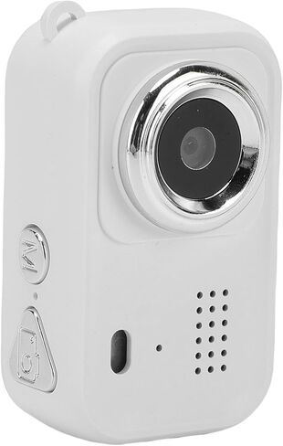 كاميرا PUSOKEI Mini Thumb Camera، كاميرا رياضية محمولة يمكن ارتداؤها مع شاشة 2.0 بوصة 1080P HD ومسجل فيديو لركوب الدراجات في الهواء الطلق والمشي لمسافات طويلة ومراقبة الحيوانات الأليفة مع حزام المعصم (أبيض) in Kuwait