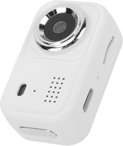 كاميرا PUSOKEI Mini Thumb Camera، كاميرا رياضية محمولة يمكن ارتداؤها مع شاشة 2.0 بوصة 1080P HD ومسجل فيديو لركوب الدراجات في الهواء الطلق والمشي لمسافات طويلة ومراقبة الحيوانات الأليفة مع حزام المعصم (أبيض) in Kuwait