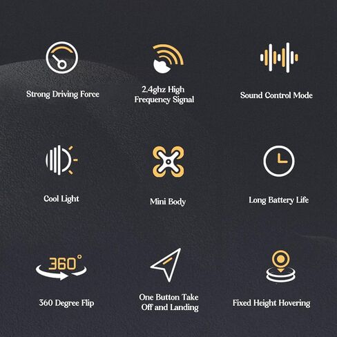 Mini Drone for Kids,LED Voice Controlled Light Remote Control Drone,RC Quadcopter with 4 Channel Remote Transmitter Controls for Beginners (White)(3 x Body Battery) in Kuwait