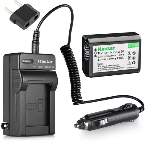 Kastar Battery(1-Pack) and Charger for Sony NP-FW50, BC-VW1, BC-TRW and Alpha 7, a7, a7R, a3000, a5000, a6000, NEX-3, NEX-5, NEX-6, NEX-7, NEX-C3, NEX-F3, SLT-A33, SLT-A35, SLT-A37, SLT-A55V, DSC-RX10 in Saudi Arabia