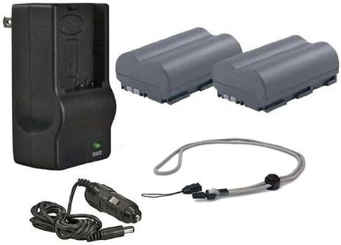 Digital Nc Canon High Capacity Lithium Ion Replacement for Canon BP-511, BP-511A Or BP-512-2 Batteries (1900Mah) + AC/DC Rapid Travel Charger + Krusell Multidapt Neck Strap (Black Finish) in Saudi Arabia