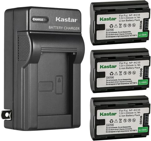 استبدال شاحن بطارية حائط تيار متردد Kastar NP-W235 لبطارية Fujifilm NP-W235، شاحن بطارية Fujifilm BC-W235، كاميرا Fujifilm X-T5 بدون مرآة، كاميرا Fujifilm X-S20 بدون مرآة in Saudi Arabia