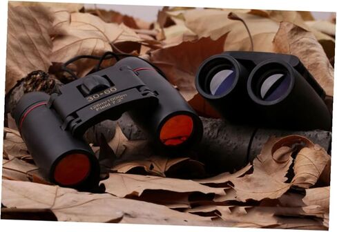 Black Wide Angle Folding Hunting Binoculars Telescope with Rubber Coating High Light Transmittance Easy Focus for Outdoor Travel Night Vision Low Light Use in Saudi Arabia