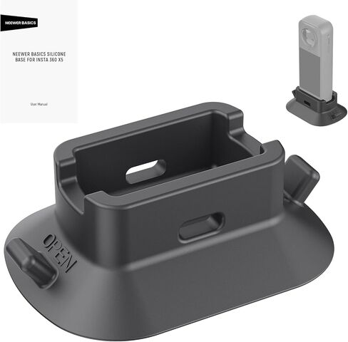 NEEWER قاعدة حامل من السيليكون متوافقة مع Insta360 x5، غير قابلة للانزلاق ومستقرة ومضادة للخدش ومحول تثبيت لكاميرا سطح المكتب لتسجيل الفيديو وتسجيل الفيديو وملحقات كاميرا العمل، AC036 in Kuwait