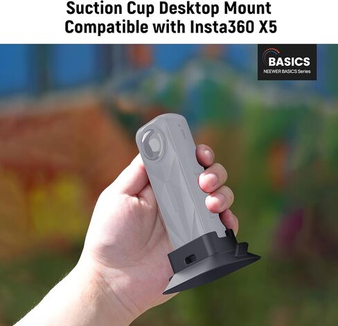 NEEWER قاعدة حامل من السيليكون متوافقة مع Insta360 x5، غير قابلة للانزلاق ومستقرة ومضادة للخدش ومحول تثبيت لكاميرا سطح المكتب لتسجيل الفيديو وتسجيل الفيديو وملحقات كاميرا العمل، AC036 in Kuwait