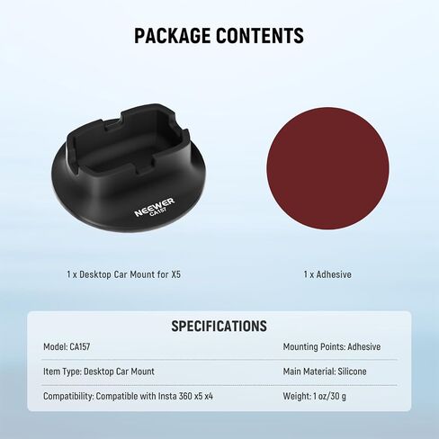 NEEWER Silicone Stand Base Compatible with Insta360 x5, Nonslip Stable Anti Scratch Desktop Camera Mount Support Stablizer Adapter for Vlogging Filming Video Recording Action Camera Accessories, AC036 in Saudi Arabia