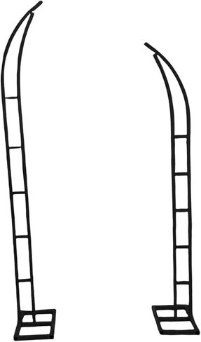 2 Pieces 5.9ft & 6.9ft Metal Wedding Arch Curved Top Multipurpose Semi Open Design for Indoor/Outdoor Events Backdrop Stand, Golden in Kuwait