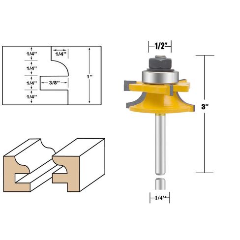 LEATBUY Router Bit Set 1/4 Inch Shank, Matched Router Bits Miter Tongue Groove Set, Wood Milling Cutter Drilling Carbide Tool for Door Table Cabinet Shelve Wall DIY Woodwork(Square) in Kuwait