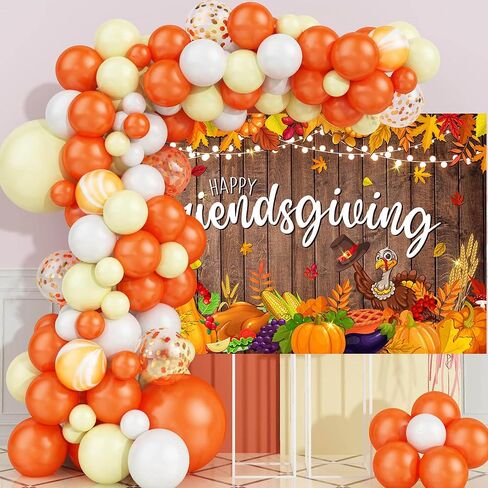 لافتة Mocsicka Happy Friendsgiving، ديكورات عيد الشكر السعيد، خريف الأصدقاء، تركيا، الخريف، لوازم حفلات الحصاد خلفية للتصوير الفوتوغرافي (بني، 70.8 × 43.3 بوصة) in Kuwait