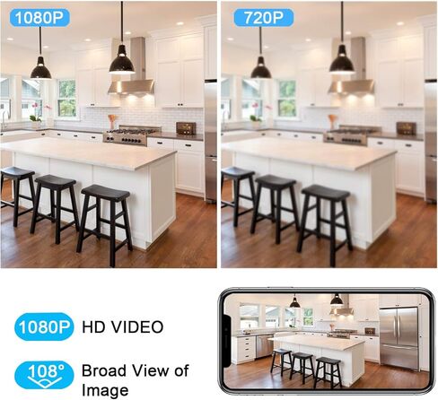 كاميرا أمان لاسلكية XODO، E4 IP 1080P HD كاميرا واي فاي داخلية لأمن المنزل/مراقبة الطفل/الحيوانات الأليفة/المربية، كشف الحركة، صوت ثنائي الاتجاه، رؤية ليلية مع رؤية واسعة 108 درجة عالية الدقة - 2PK in Kuwait