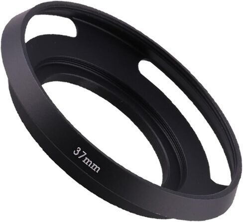 Camera Lens Hood Ultrathin Metal Vented 37mm 40.5mm 43mm 46mm 49mm 52mm Screw-in Protector Lens Excellent(43mm,Silver) in Saudi Arabia