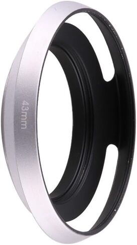 Camera Lens Hood Ultrathin Metal Vented 37mm 40.5mm 43mm 46mm 49mm 52mm Screw-in Protector Lens Excellent(43mm,Silver) in Saudi Arabia