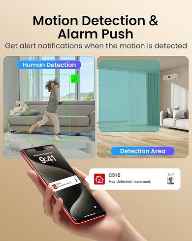 كاميرا ZOSI 4MP الذكية WiFi Security حزمة مزدوجة - نظام مراقبة المنزل الداخلي بزاوية 360 درجة وإمالة مع التتبع التلقائي والكشف البشري | صوت ثنائي الاتجاه، رؤية ليلية، نطاق مزدوج (2.4G/5G). in Kuwait