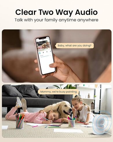 كاميرا ZOSI 4MP الذكية WiFi Security حزمة مزدوجة - نظام مراقبة المنزل الداخلي بزاوية 360 درجة وإمالة مع التتبع التلقائي والكشف البشري | صوت ثنائي الاتجاه، رؤية ليلية، نطاق مزدوج (2.4G/5G). in Kuwait