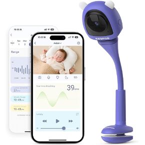 Baby Camera Monitor for AI Solution for Breathing Tracker, 2K HD Baby Monitor with Camera with Audio Video, Night Vision, Smartphone App, 2-Way Audio, Soothing Sound, No Monthly Fee Crib Mount in Saudi Arabia
