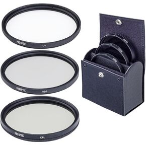 ProOptic 82mm Digital Essentials Filter Kit, with Ultra Violet (UV), Circular Polarizer and Neutral Density 2 (ND2) Filters, with Pouch in Kuwait