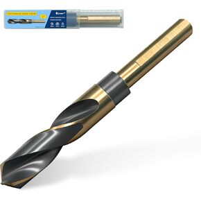 1 Inch Drill Bit,Reduced Shank Drill Bits for Metal Wood and Plastic,High Speed Steel Black & Gold Drill Bit with 1/2 Inch Shank (1 Inch) in Saudi Arabia
