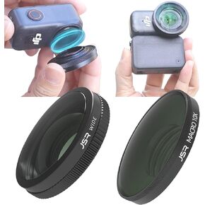 Wide Angle Lens for DJI Osmo Nano, Spiral Attach/Multi-Coated/HD Optical Glass Wide-Angle Lens Fliter (Wide-Angle Lens + Portrait Focus Lens -2) in Saudi Arabia