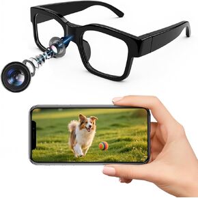 Camera Glasses 1080P - 64GB Built-in, 150Min Battery, Hands-Free Video & Photo Glasses for Sports, Travel, Vlog in Saudi Arabia