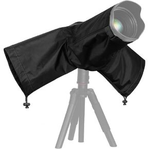 غطاء مطر للكاميرا مقاوم للماء - واقي للطقس DSLR وSLR عالمي مع نافذة شفافة، وأكمام برباط قابلة للتعديل وملاءمة آمنة، وغطاء مطر للتصوير في الهواء الطلق، والسفر، والظروف القاسية in Kuwait