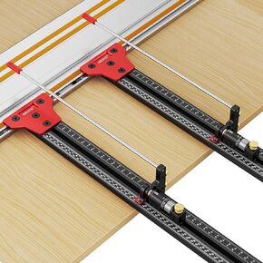 Professional Track Saw Parallel Guide System with Micro Adjustable Flip Stop & Zero Calibration - for Precision Woodworking & Repeatable Rip Cuts in Saudi Arabia
