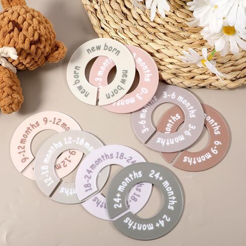 Baby Closet Dividers for Clothes Unisex Nursery Organizer Decor Clear Labels for Easy Sorting Fits Most Rods in Saudi Arabia