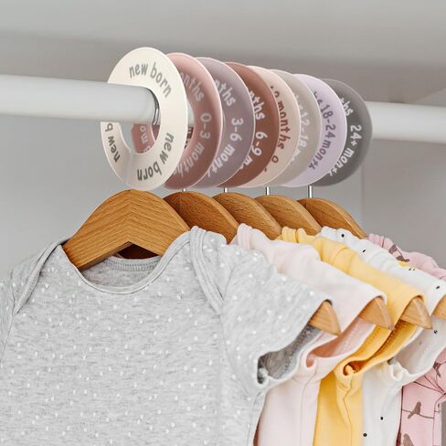 Baby Closet Dividers for Clothes Unisex Nursery Organizer Decor Clear Labels for Easy Sorting Fits Most Rods in Saudi Arabia