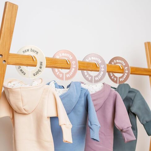 Baby Closet Dividers for Clothes Unisex Nursery Organizer Decor Clear Labels for Easy Sorting Fits Most Rods in Saudi Arabia