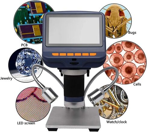 220X Desktop Electronic Digital Stereo Microscope for Soldering Repairing with 4.3-inch HD Screen LED Light in Saudi Arabia