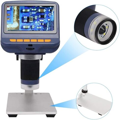 220X Desktop Electronic Digital Stereo Microscope for Soldering Repairing with 4.3-inch HD Screen LED Light in Saudi Arabia