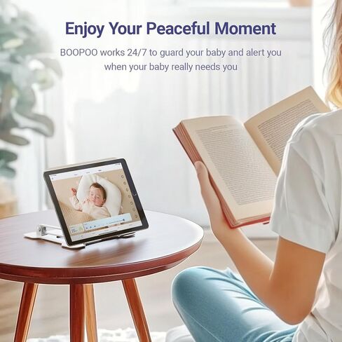 Baby Camera Monitor for AI Solution for Breathing Tracker, 2K HD Baby Monitor with Camera with Audio Video, Night Vision, Smartphone App, 2-Way Audio, Soothing Sound, No Monthly Fee Crib Mount in Saudi Arabia