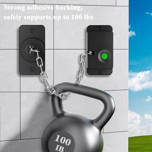 Fingerprint Child Proof Door Lock, Refrigerator Lock with Fingerprint & Door Locks for Kids safety, for Door Lock, Cabinet Locks and Window Locks, Strong Adhesive No Drilling (Black) in Kuwait