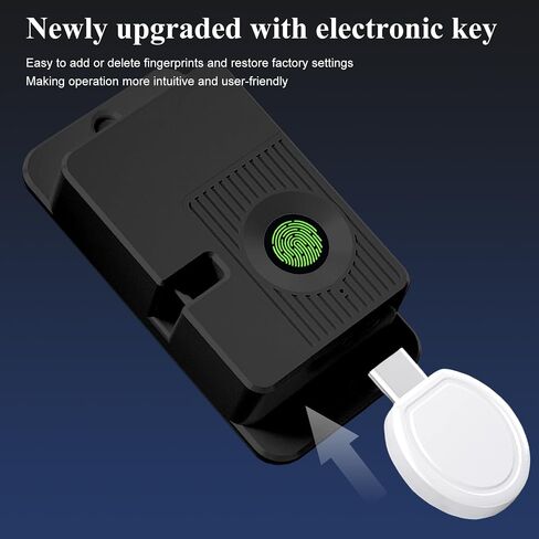 Fingerprint Child Proof Door Lock, Refrigerator Lock with Fingerprint & Door Locks for Kids safety, for Door Lock, Cabinet Locks and Window Locks, Strong Adhesive No Drilling (Black) in Kuwait