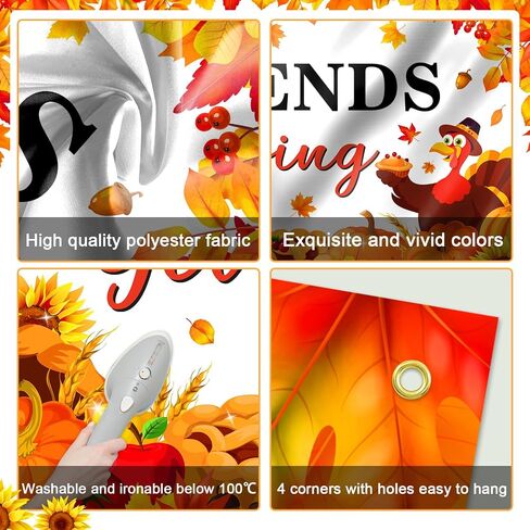 لافتة Avezano Happy Friendsgiving، زينة حفلات عيد الأصدقاء السعيدة، خلفية للأصدقاء الذين يقدمون خلفية اليقطين التركي لعطلة الخريف، عيد الشكر، ديكور المنزل للحفلات الخارجية (6 × 3.6 قدم) in Kuwait