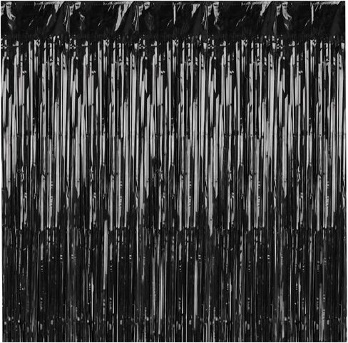 Pack of 2 Iridescent Foil Fringe Curtains – Iridescent Tinsel Backdrop for Photo Booth, Birthday, Wedding, Baby Shower, Bachelorette, Christmas & Holiday Party Decorations in Saudi Arabia