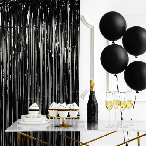 Pack of 2 Iridescent Foil Fringe Curtains – Iridescent Tinsel Backdrop for Photo Booth, Birthday, Wedding, Baby Shower, Bachelorette, Christmas & Holiday Party Decorations in Saudi Arabia