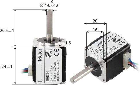 1 قطعة محرك متدرج 20HS24 0.8A 12mN.m H24mm (20HS24 X 5 قطعة) in Saudi Arabia