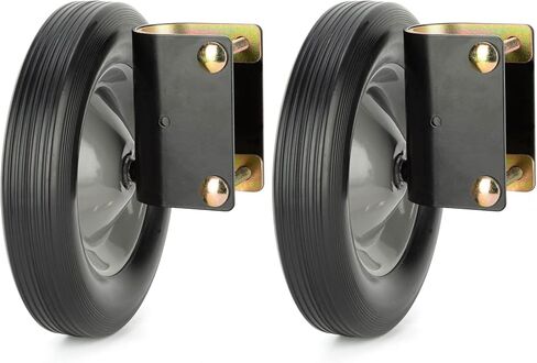 8" Heavy Duty Gate Wheel, 2-Pack, Black, Fits 1-5/8" to 2" O.D. Round Tube Gate Frames in Saudi Arabia