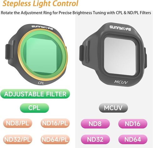 Lens Filters Set for Mini 5 Pro Camera Drone Accessories ND UV CPL MCUV Lens Filter Kit in Kuwait