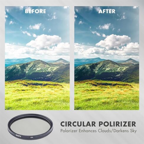 ProOptic 82mm Digital Essentials Filter Kit, with Ultra Violet (UV), Circular Polarizer and Neutral Density 2 (ND2) Filters, with Pouch in Kuwait