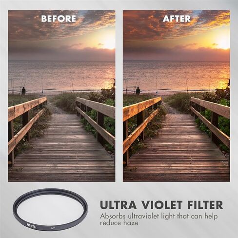ProOptic 82mm Digital Essentials Filter Kit, with Ultra Violet (UV), Circular Polarizer and Neutral Density 2 (ND2) Filters, with Pouch in Kuwait